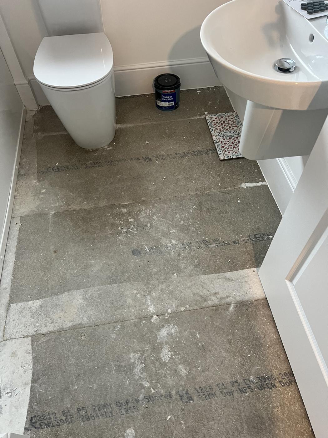 Bare floor before tiling in Shaftesbury