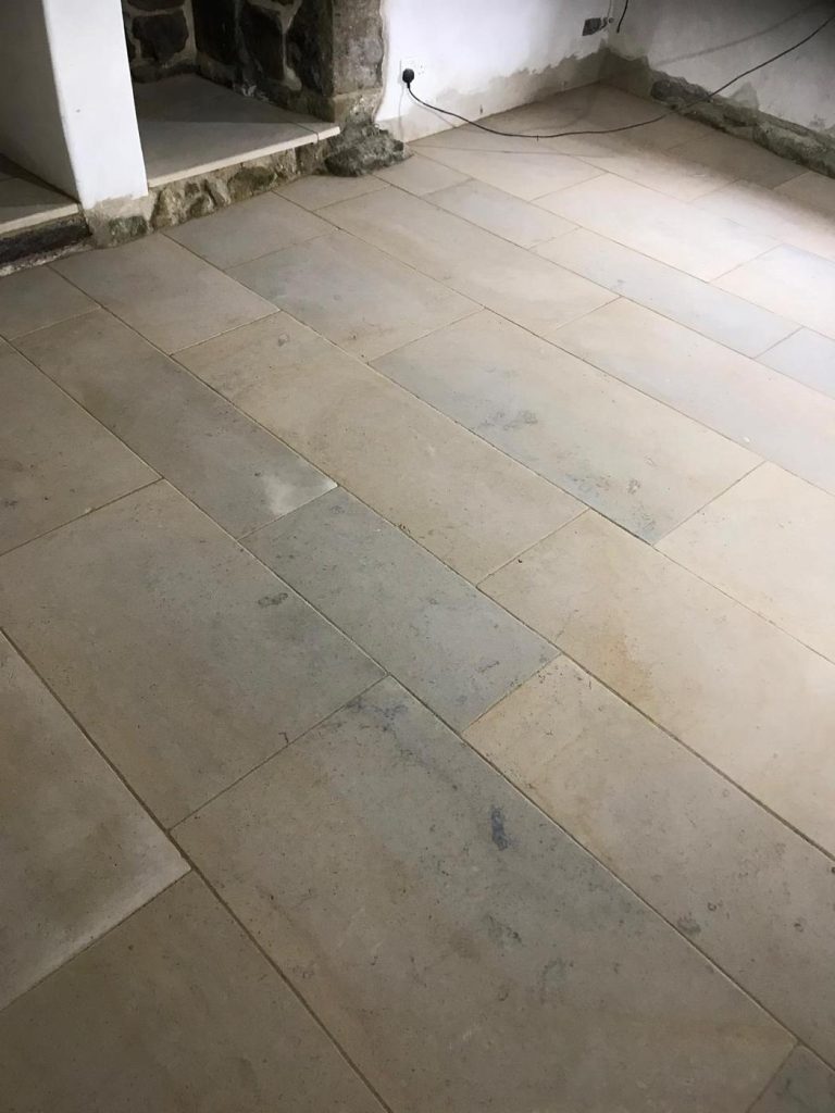 Marnhull Limestone floor installed in Gold Hill, Shaftesbury